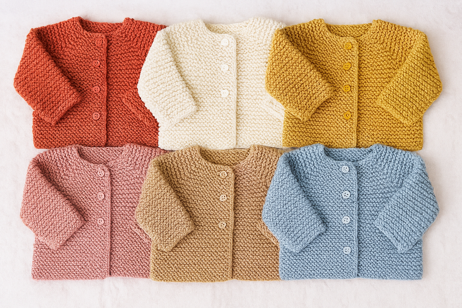 Handcrafted Manitoba baby sweaters