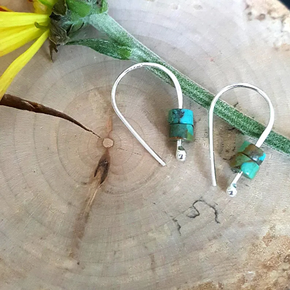 Small Turquoise Hoops
