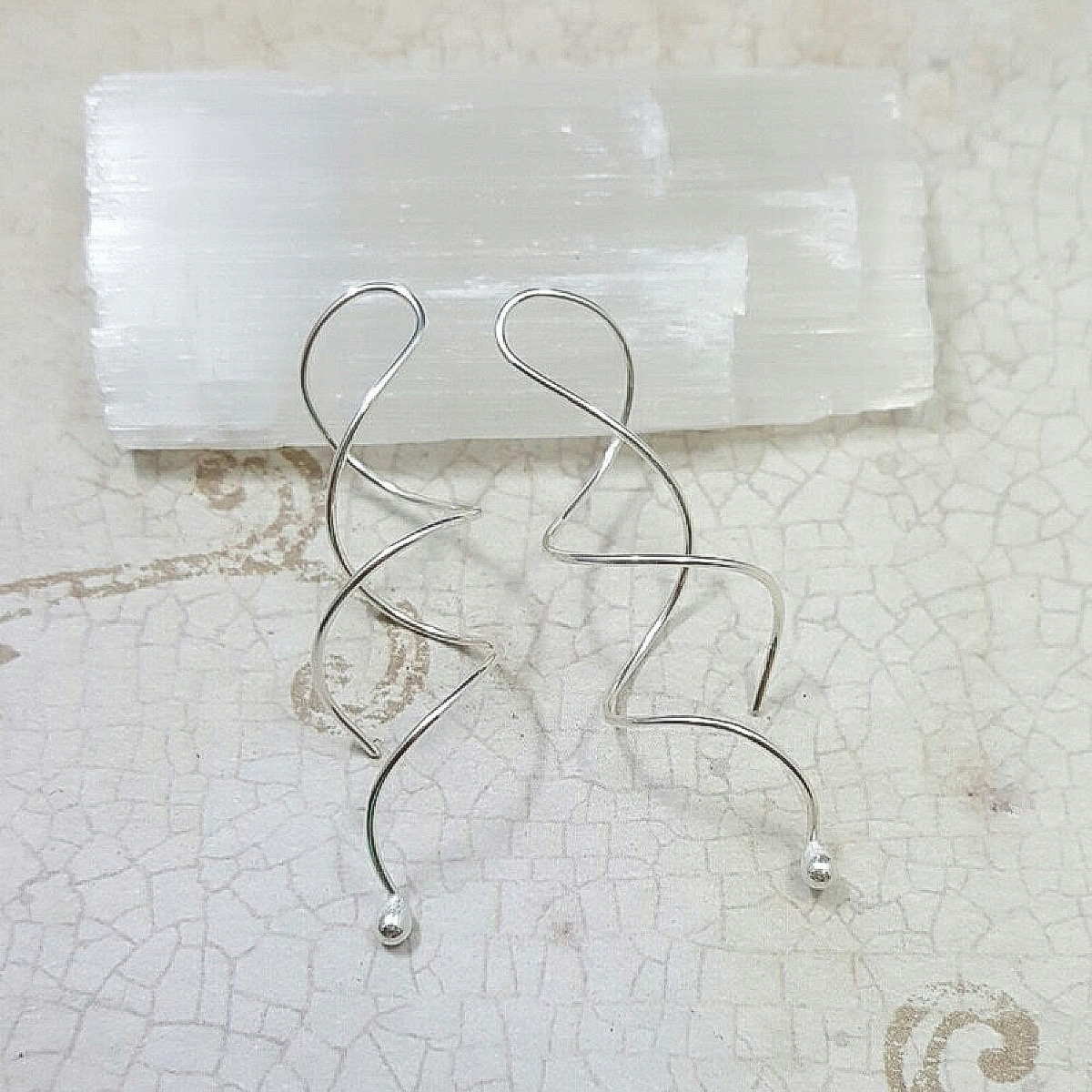 Sterling Silver Spiral Earrings