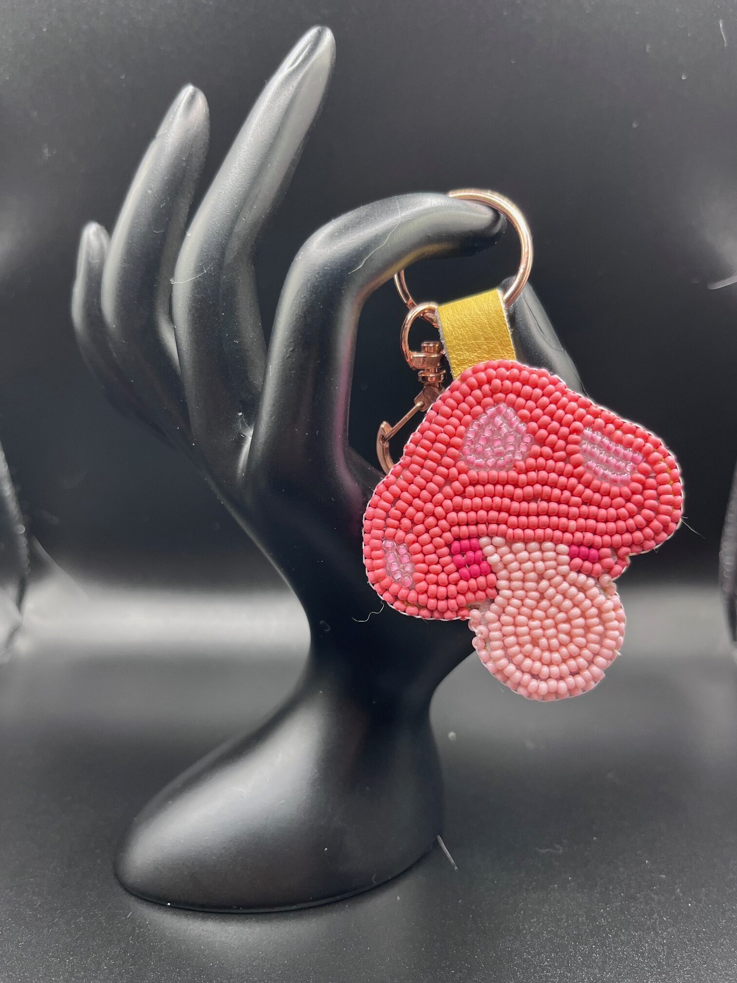 Mushroom Keychain - Pink