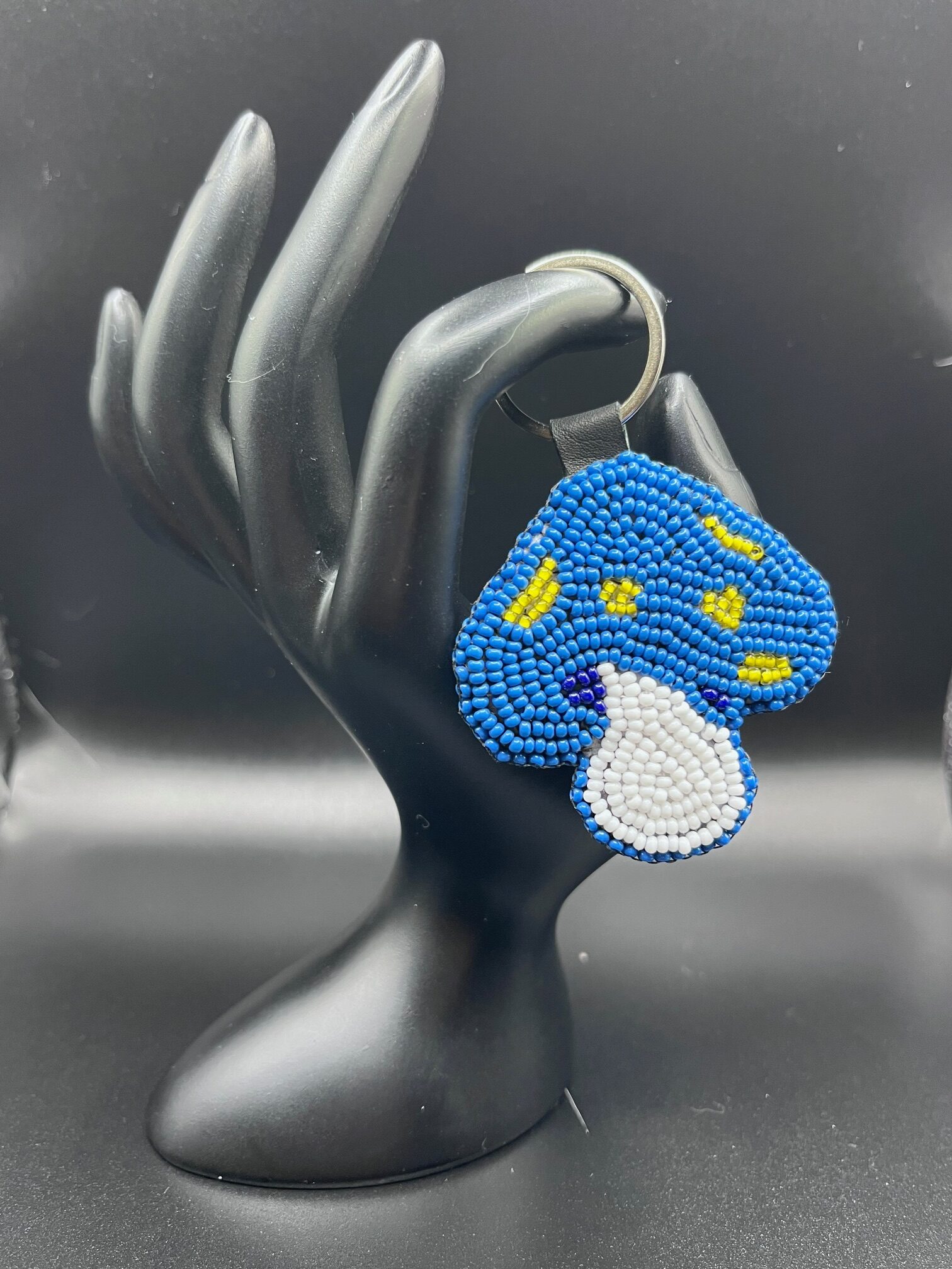 Mushroom Keychain - Blue