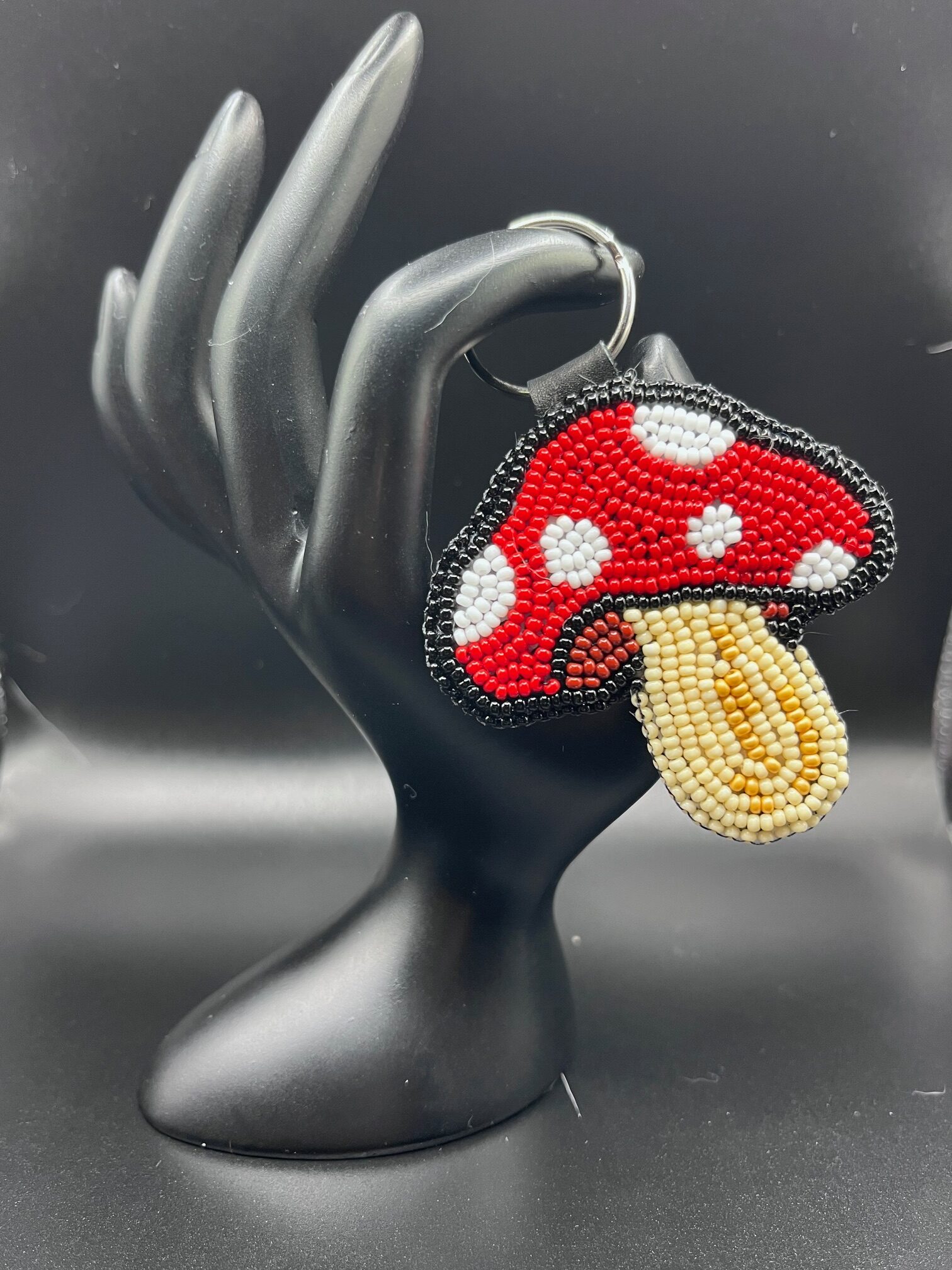Mushroom Keychain-Red