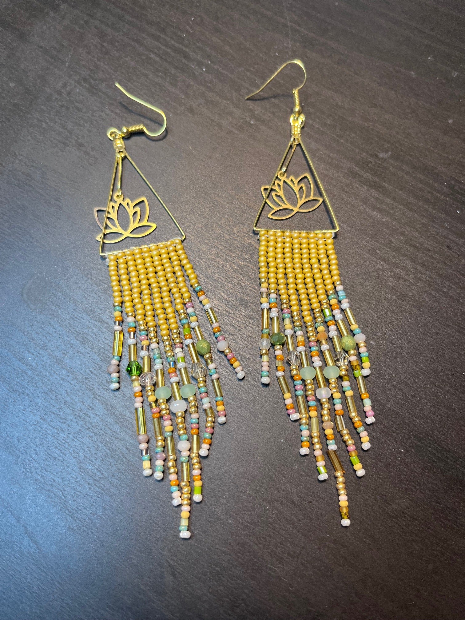 Lotus Dangle Earrings