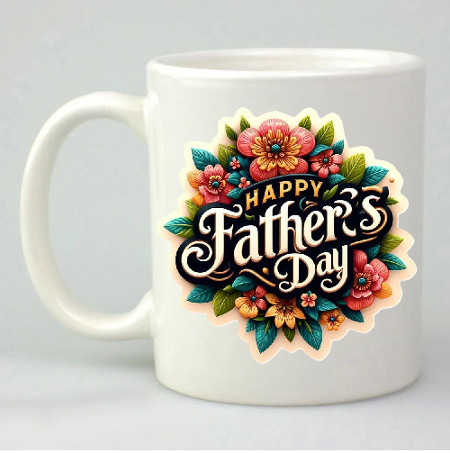 Fathers Day Mug With Flowers
